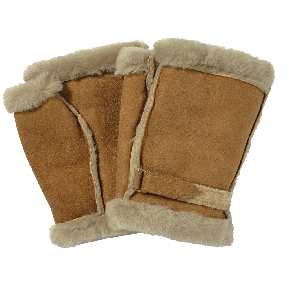 Ladies Fingerless Lambskin Gloves (two colours)