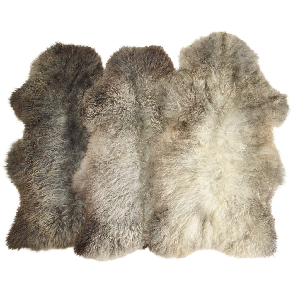 Luxury Norwegian Grey Pelssau Sheepskin
