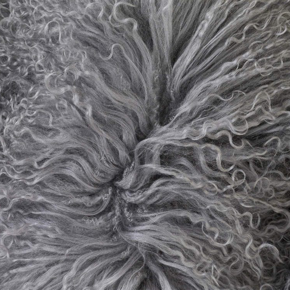 Luxury Tibetan Lambskin in Silver Grey