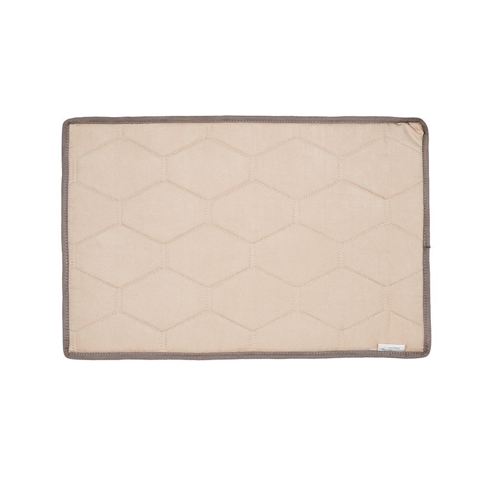 Rectangular Sheepskin Dog Bed In Grey