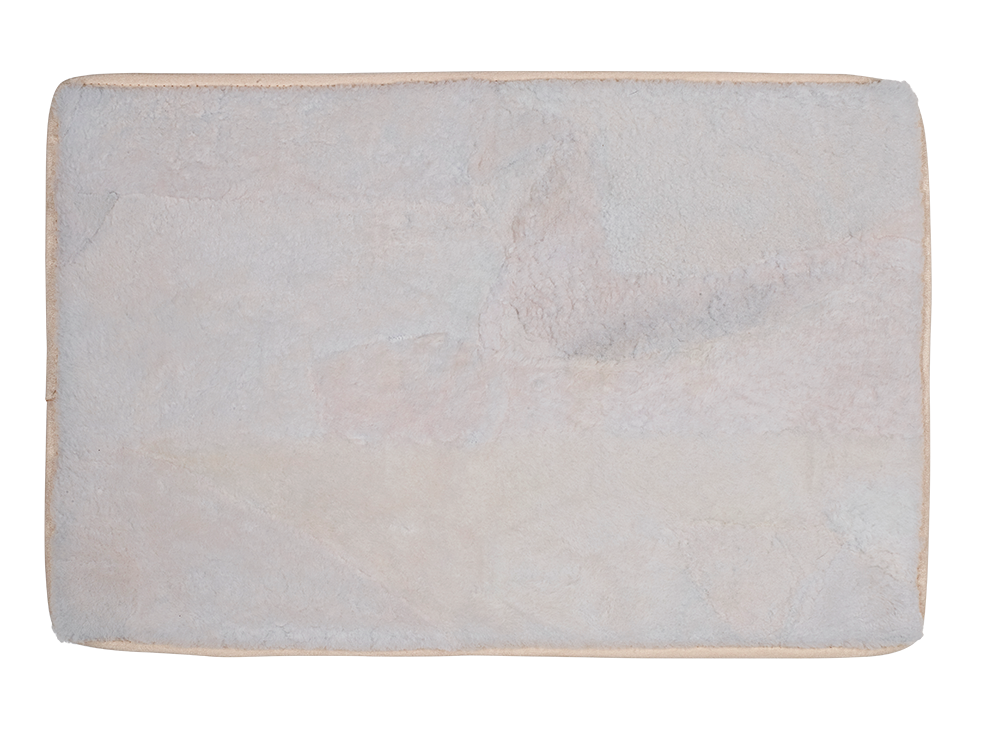 Rectangular Sheepskin Dog Bed In Cream