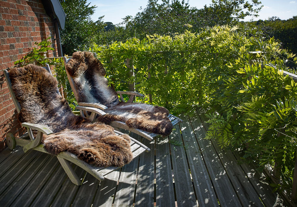 Ideas for using sheepskins and hides outside this summer
