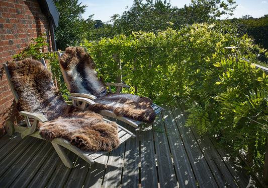 Ideas for using sheepskins and hides outside this summer