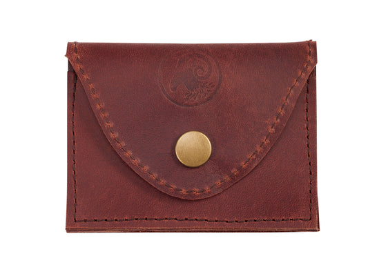 Card Wallet In Oiled Rosewood