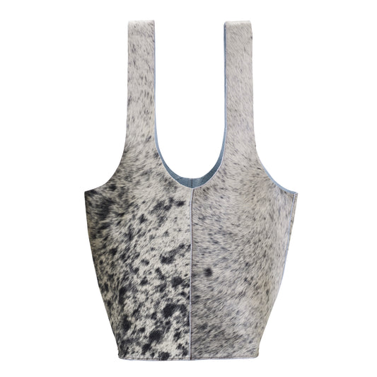 Cow Hide Leather Bucket Bag