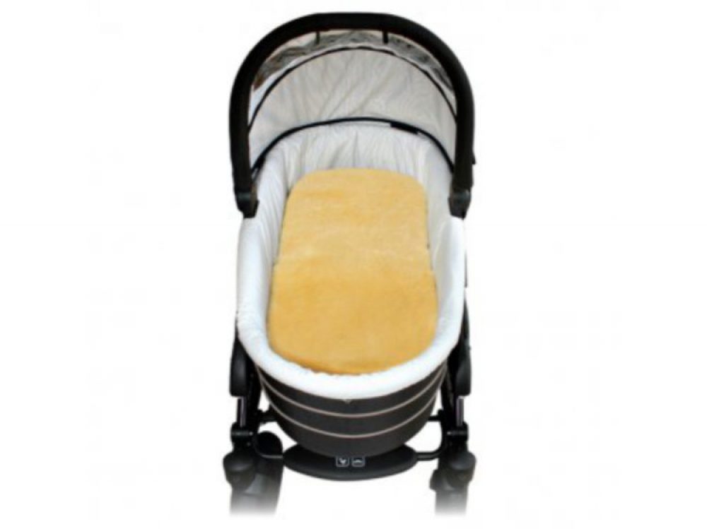 Lambskin Pram Bassinet Liner in Honey Gold