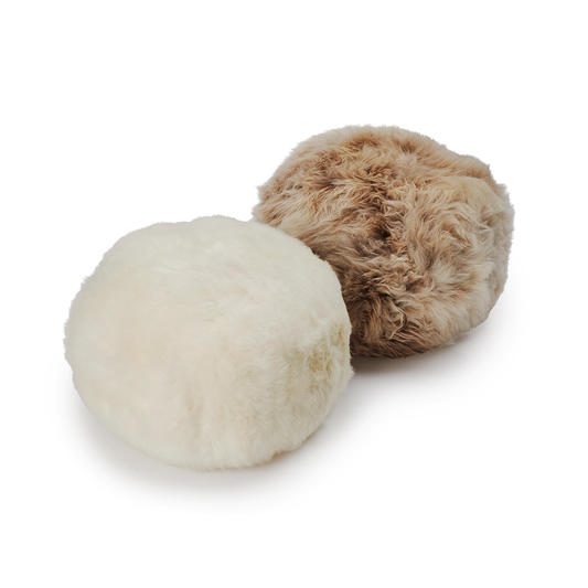 Luxurious Sheepskin Pouffe (in two colours)
