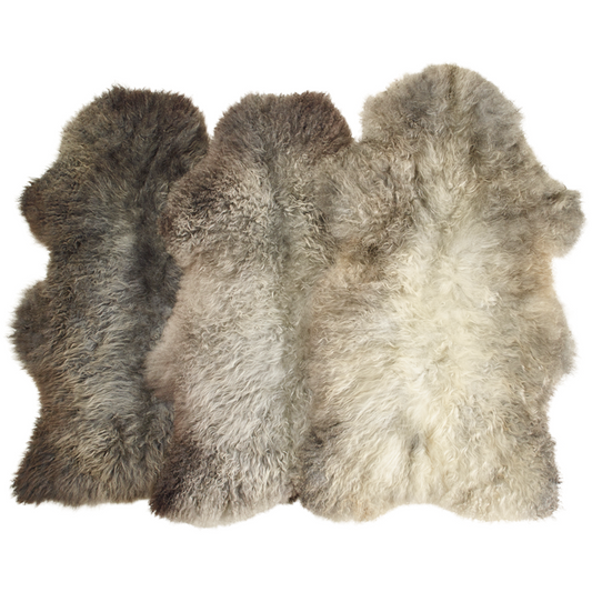 Luxury Norwegian Grey Pelssau Sheepskin