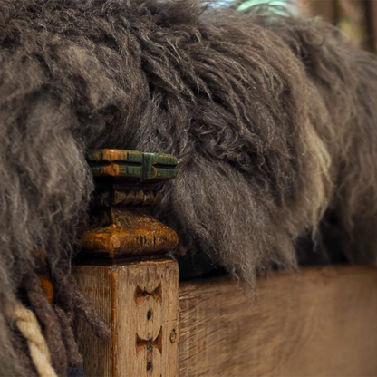 Luxury Norwegian Grey Pelssau Sheepskin