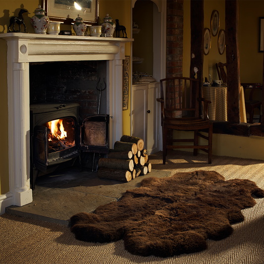 Rare Breed Brown Sheepskin Rug
