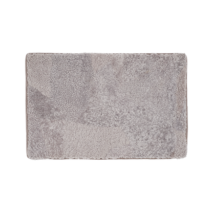 Rectangular Sheepskin Dog Bed In Grey