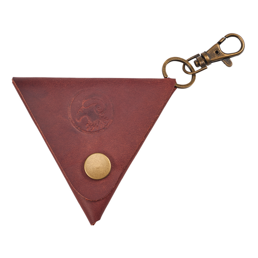 Triangular Clip Pouch In Oiled Rosewood