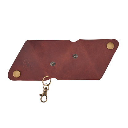 Triangular Clip Pouch In Oiled Rosewood