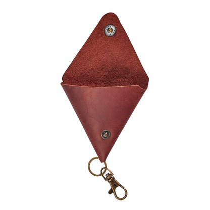 Triangular Clip Pouch In Oiled Rosewood
