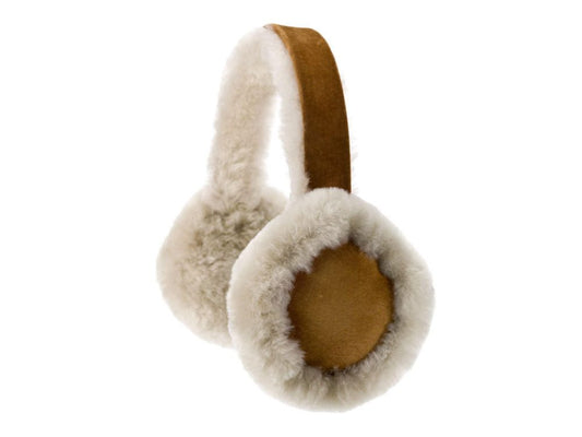 Sheepskin Earmuffs In Chestnut Brown