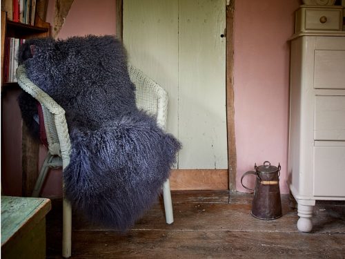 Luxury Tibetan Lambskin in Dark Grey
